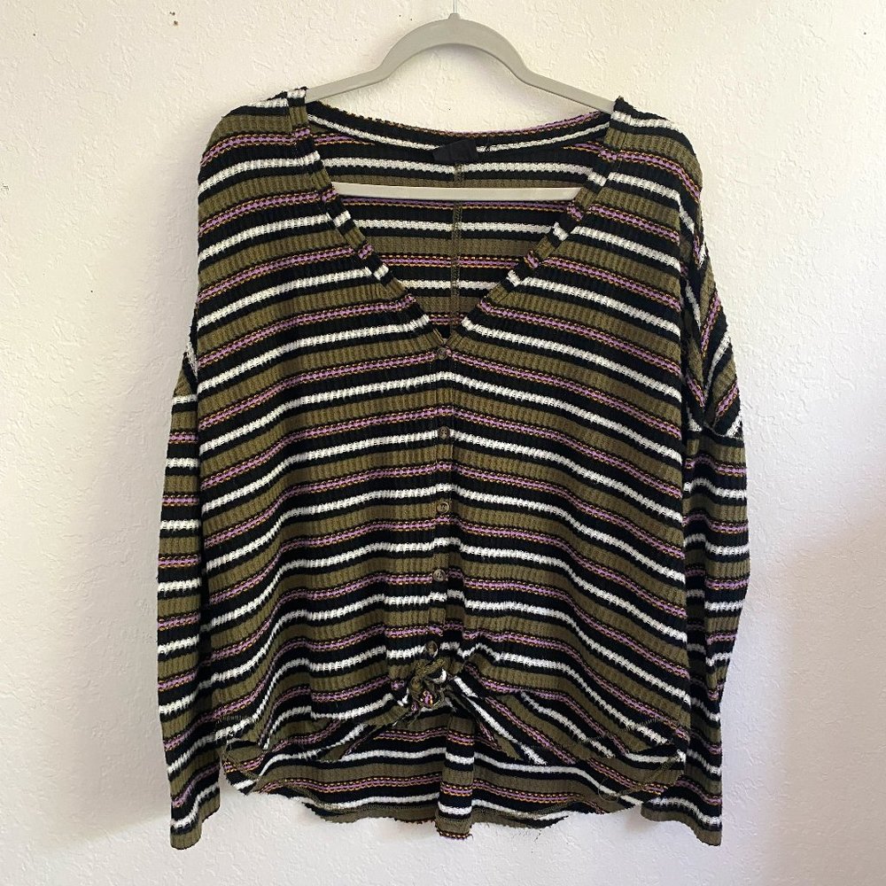Out From Under Urban Outfitters Women's Size Small Oversized Stripe Top Slouchy